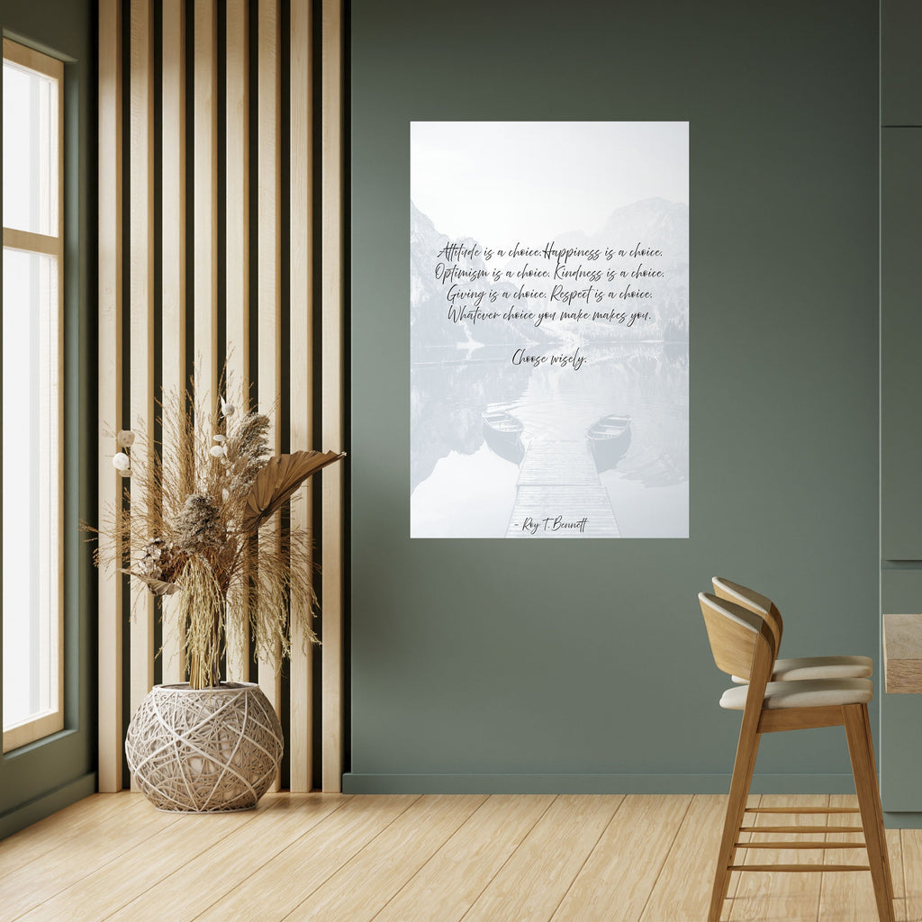 CHOICES IN REFLECTION Peel and Stick Vertical Poster