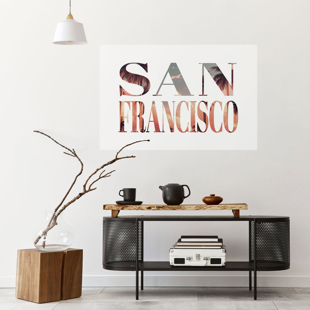 SAN FRANCISCO Peel and Stick Horizontal Poster