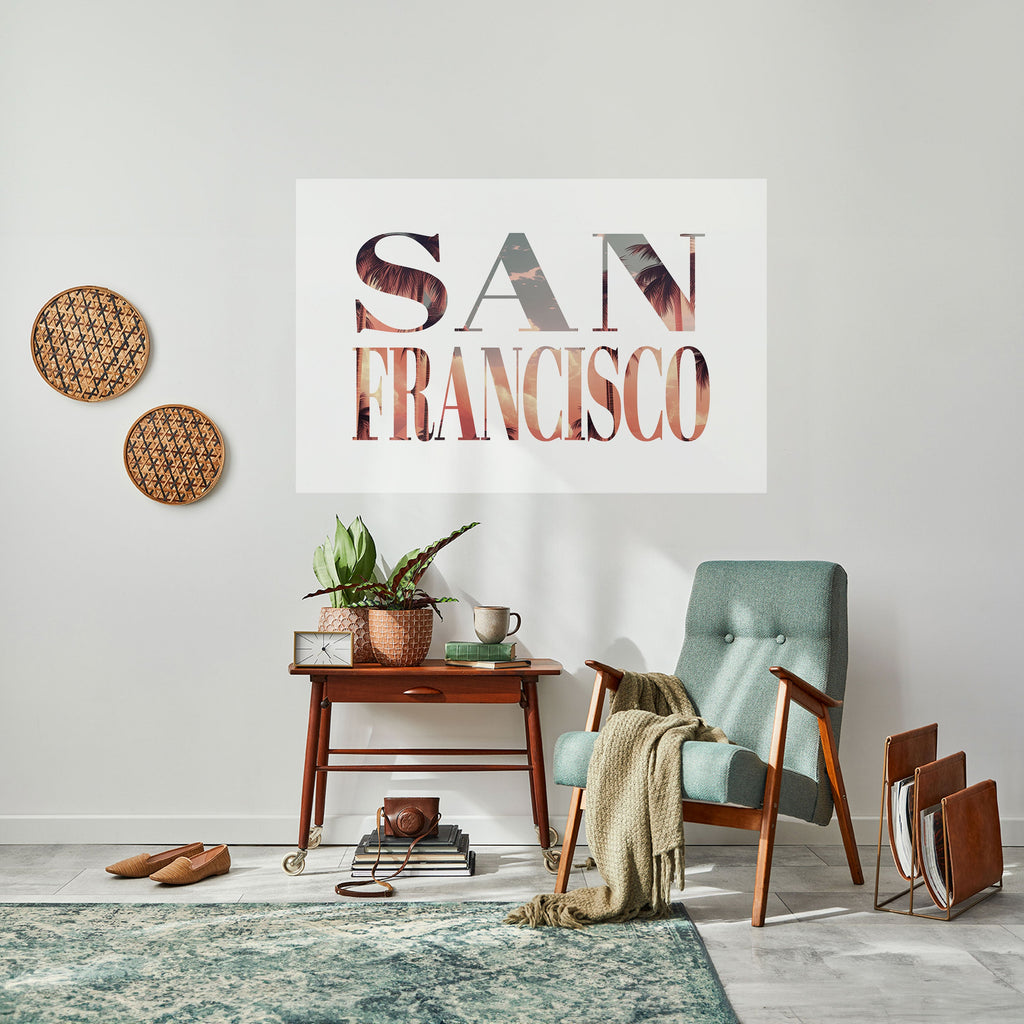 SAN FRANCISCO Peel and Stick Horizontal Poster