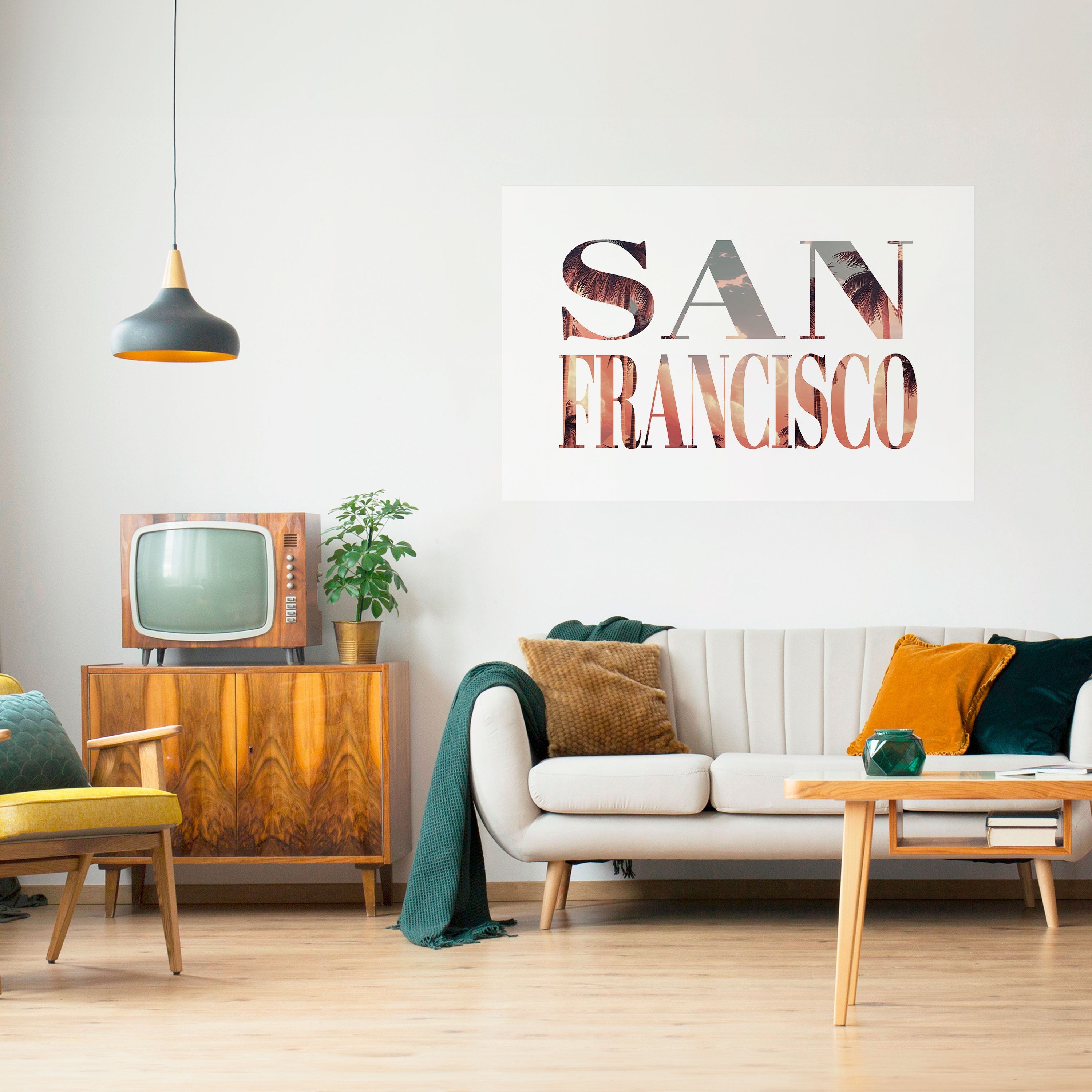 SAN FRANCISCO Peel and Stick Horizontal Poster