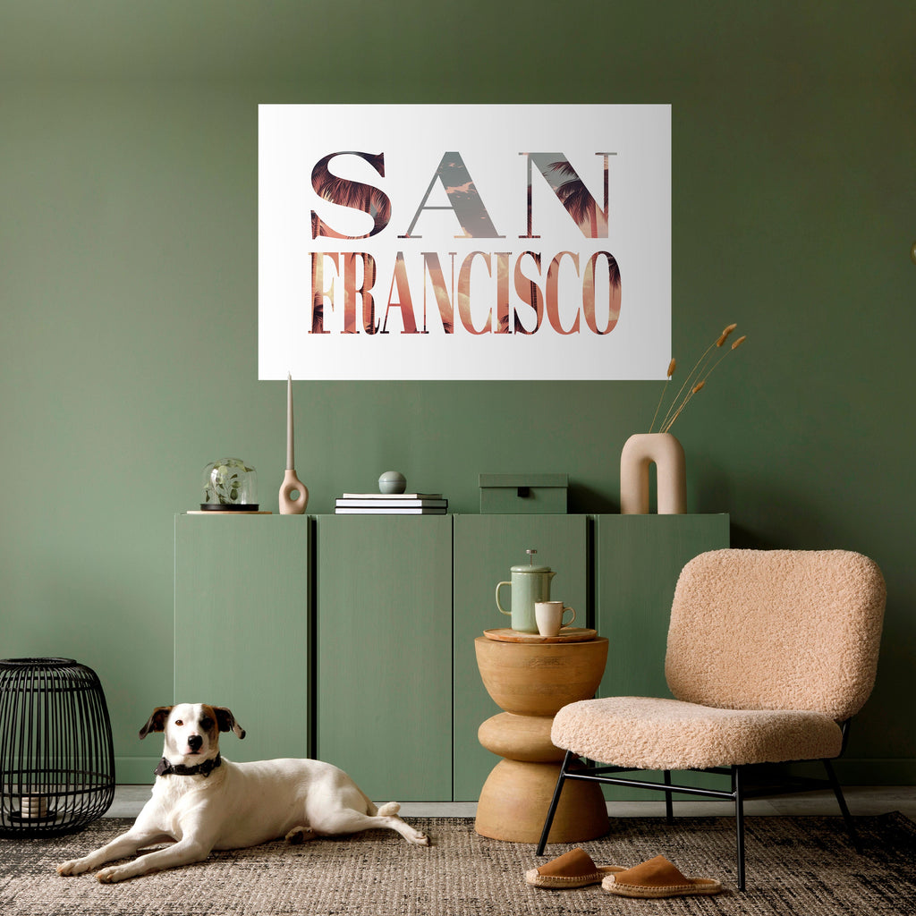 SAN FRANCISCO Peel and Stick Horizontal Poster