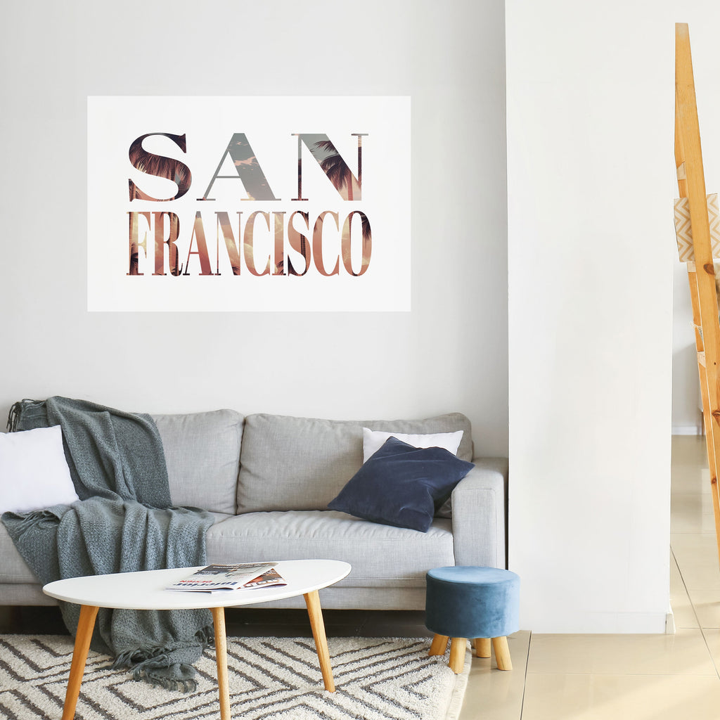 SAN FRANCISCO Peel and Stick Horizontal Poster