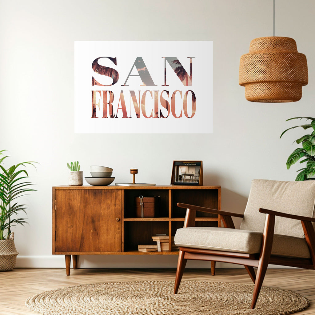 SAN FRANCISCO Peel and Stick Horizontal Poster