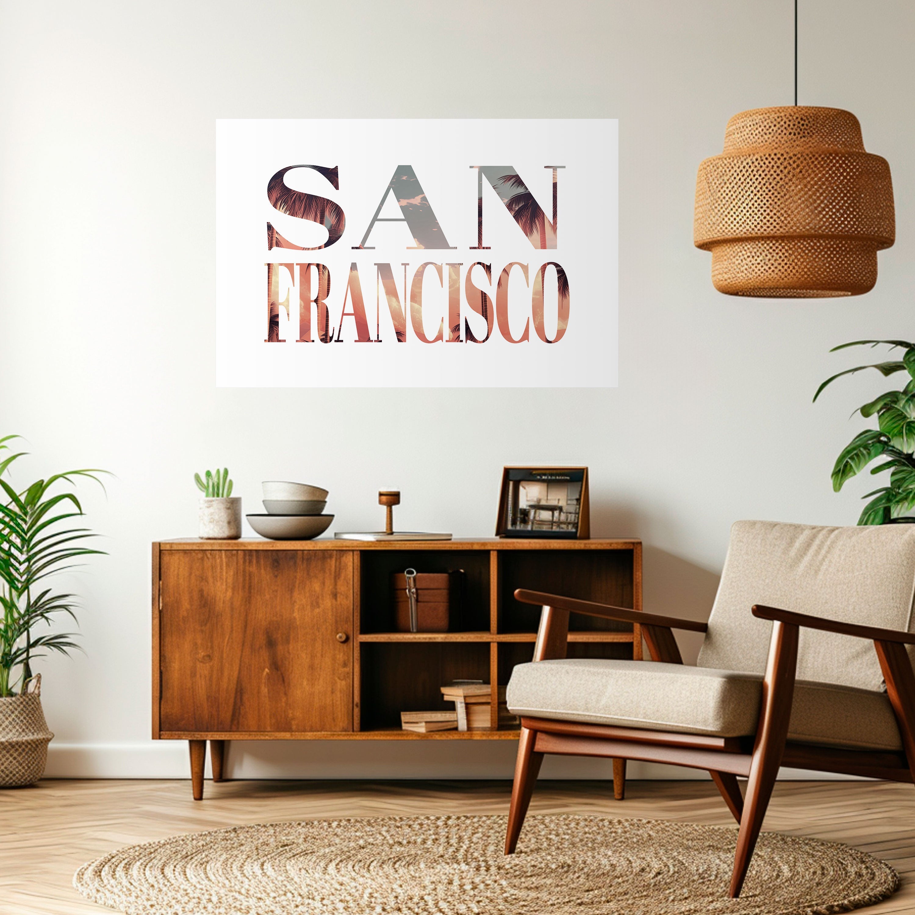 SAN FRANCISCO Peel and Stick Horizontal Poster