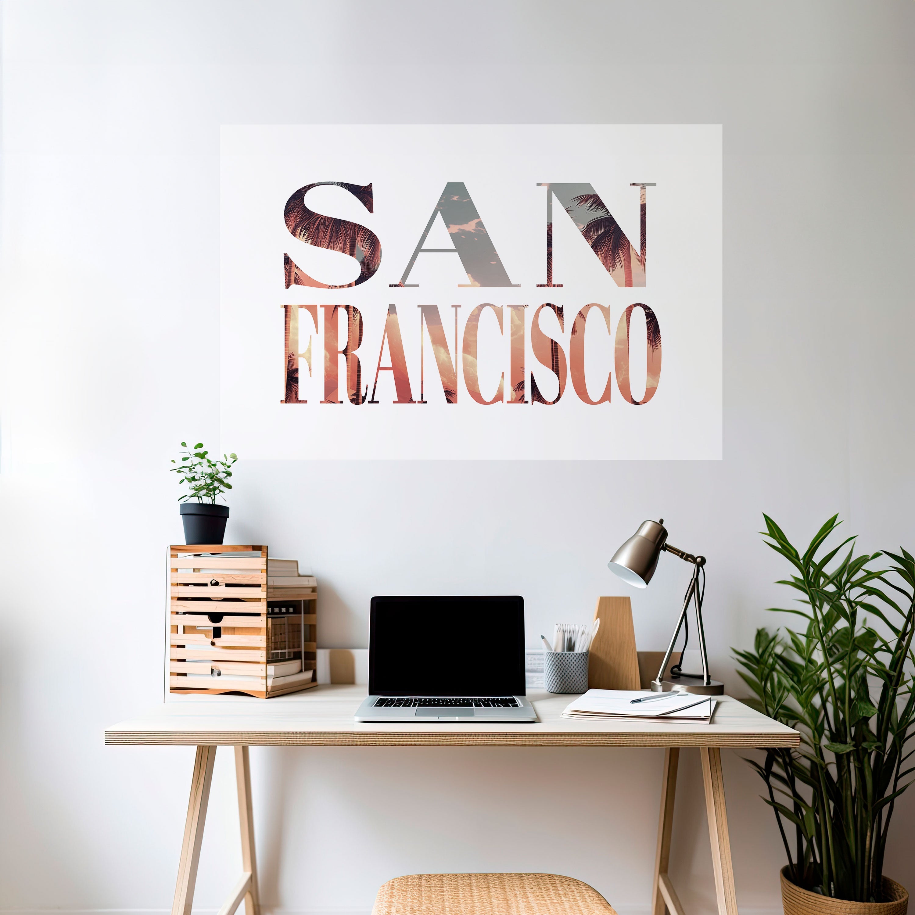 SAN FRANCISCO Peel and Stick Horizontal Poster