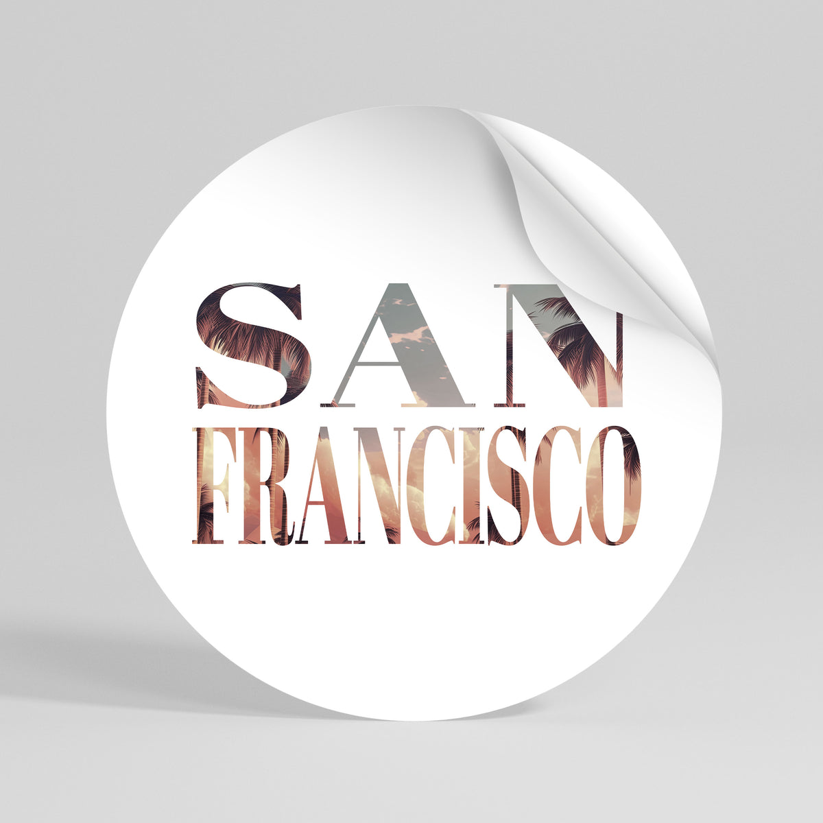 SAN FRANCISCO Autocolante Redondo Removível