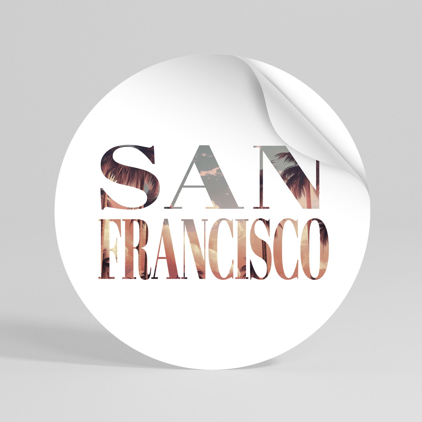 SAN FRANCISCO Autocolante Redondo Removível