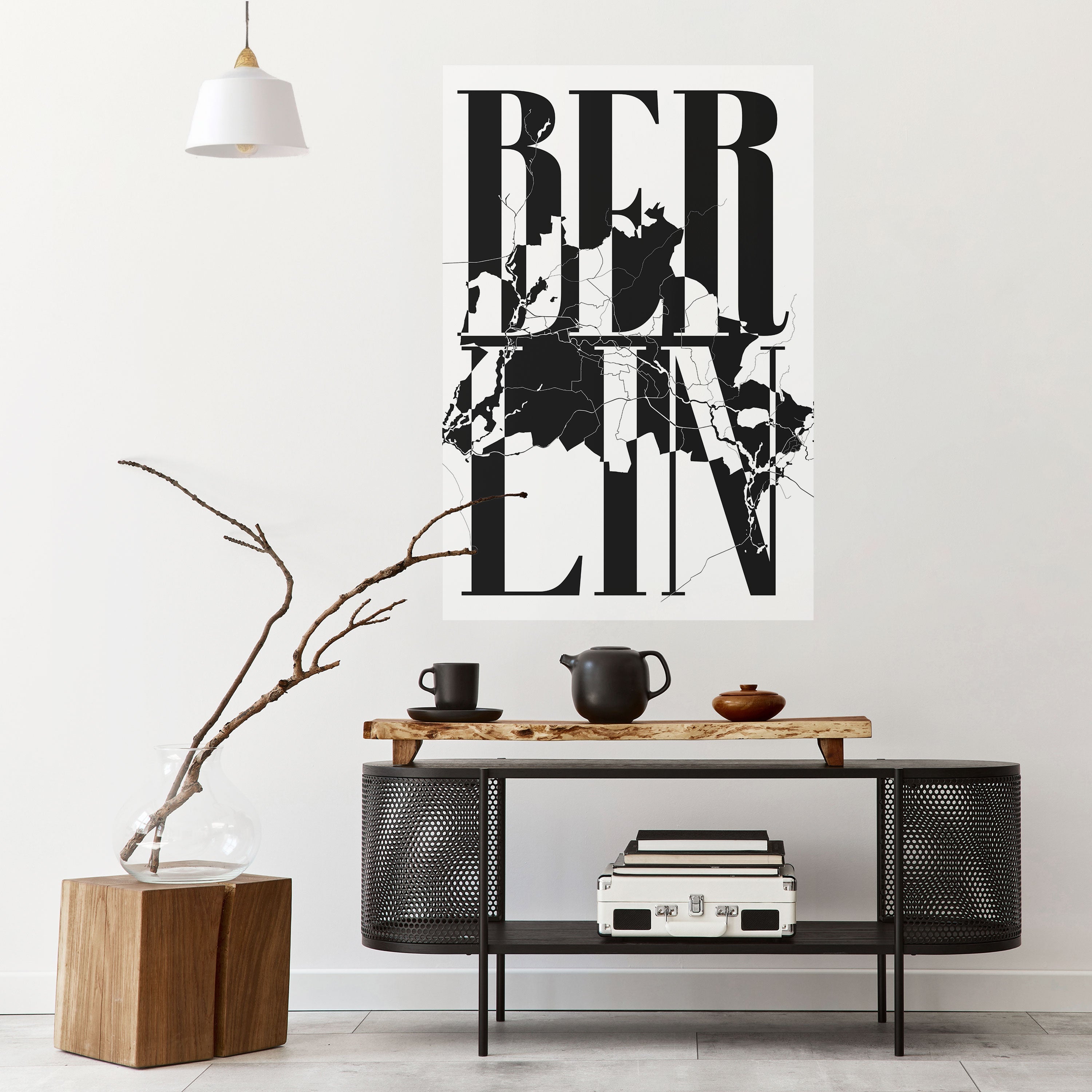 BOLD HORIZONS OF BERLIN Poster Vertical Autocolante