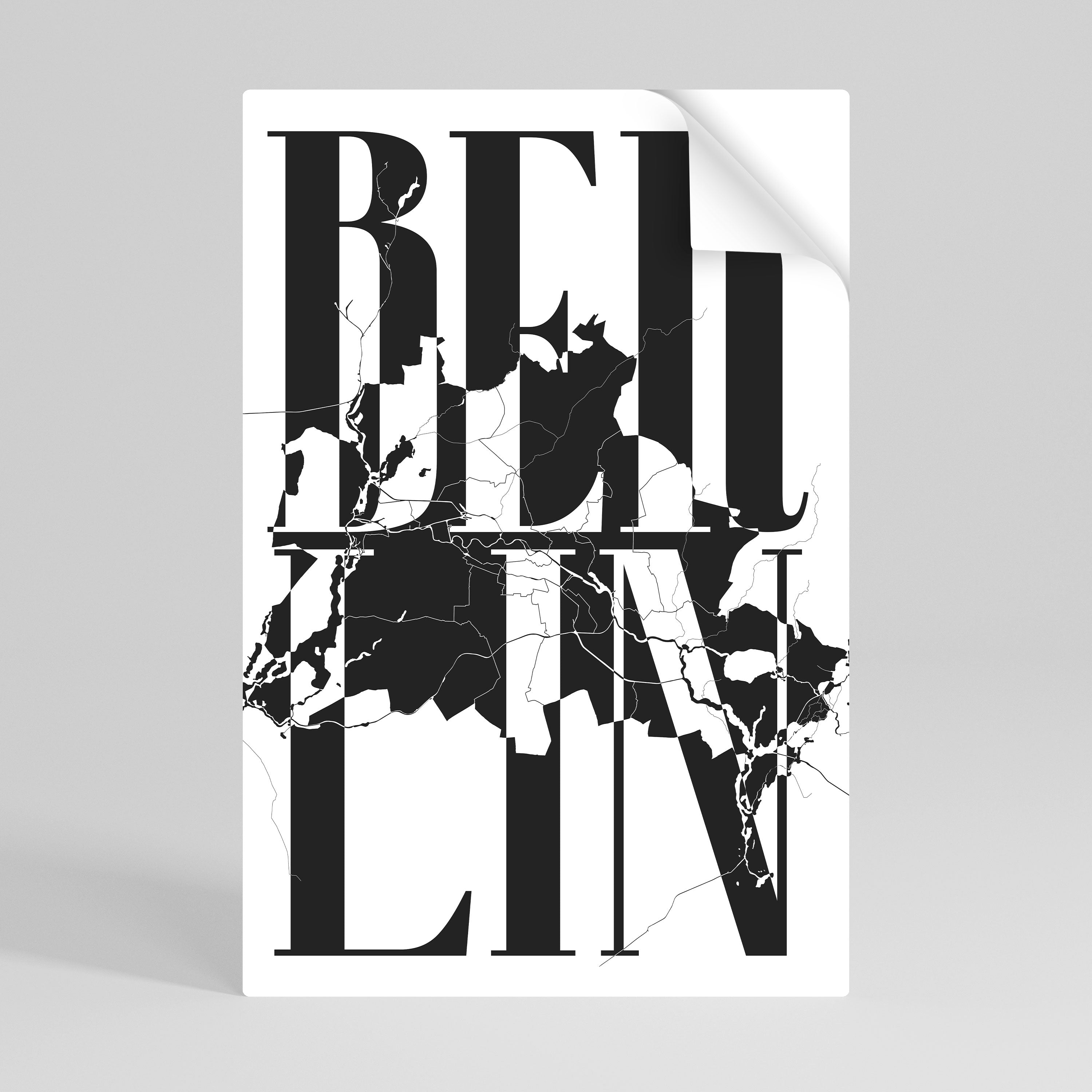 BOLD HORIZONS OF BERLIN Poster Vertical Autocolante