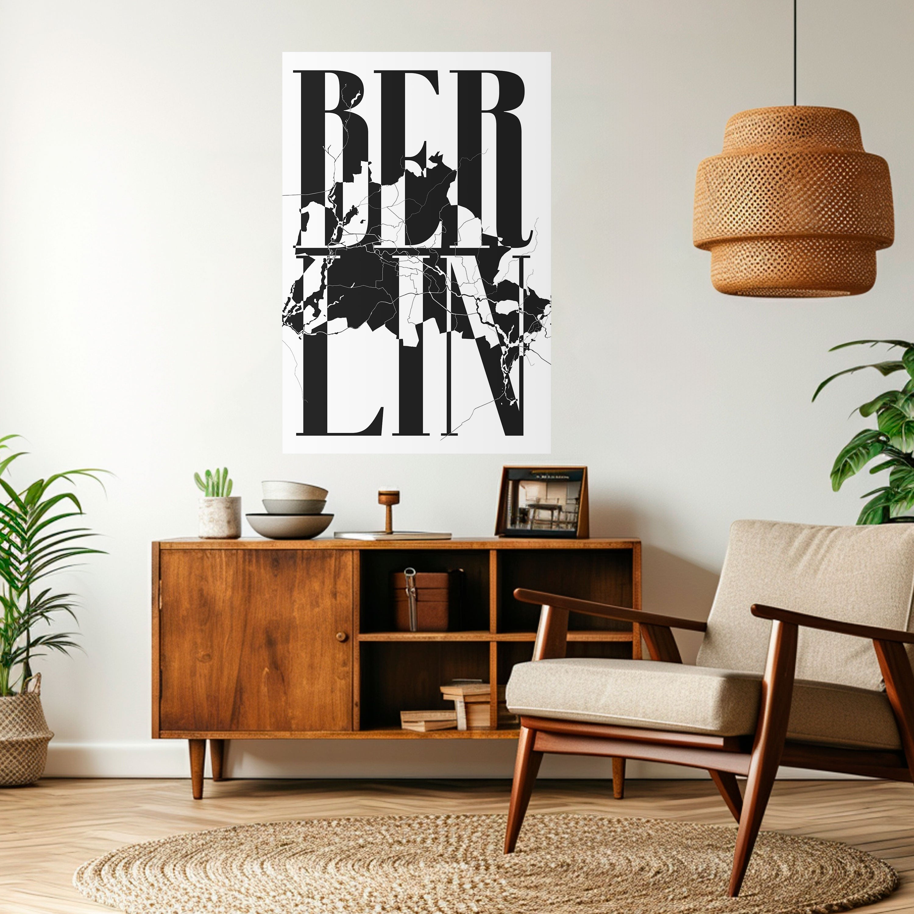 BOLD HORIZONS OF BERLIN Poster Vertical Autocolante