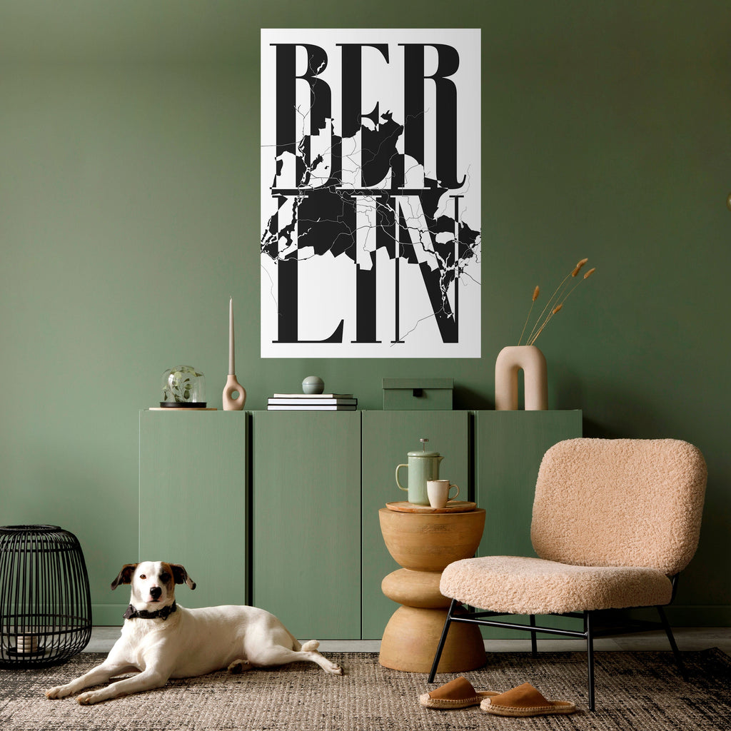 BOLD HORIZONS OF BERLIN Poster Vertical Autocolante