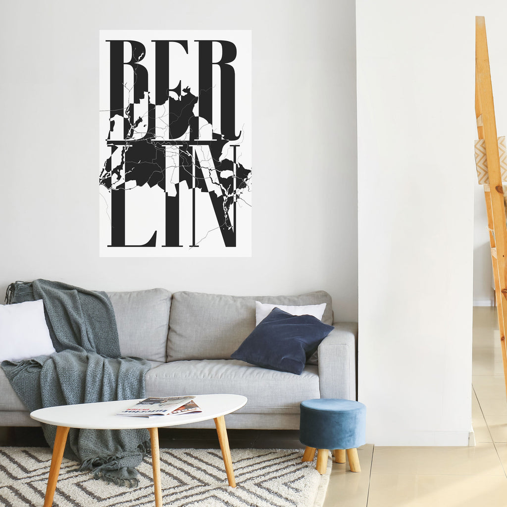 BOLD HORIZONS OF BERLIN Poster Vertical Autocolante