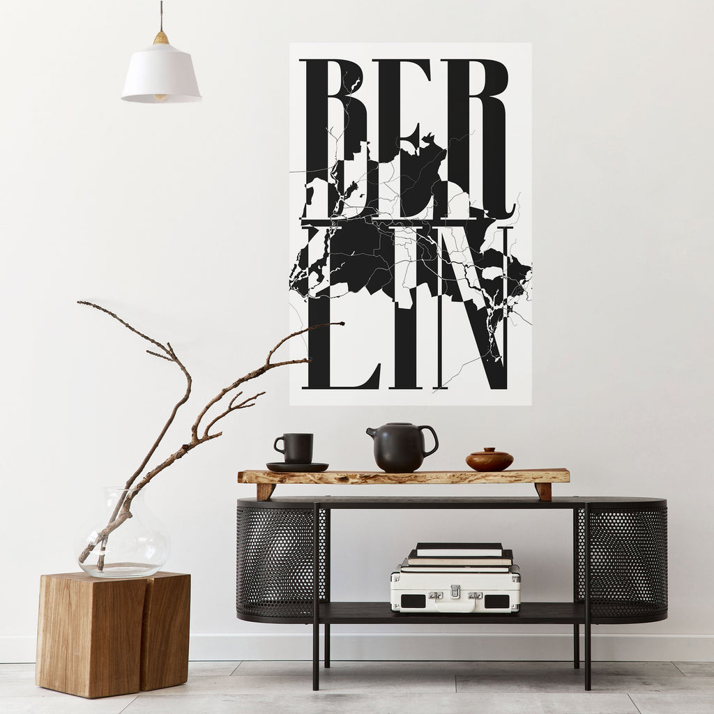 BOLD HORIZONS OF BERLIN Poster Vertical Autocolante