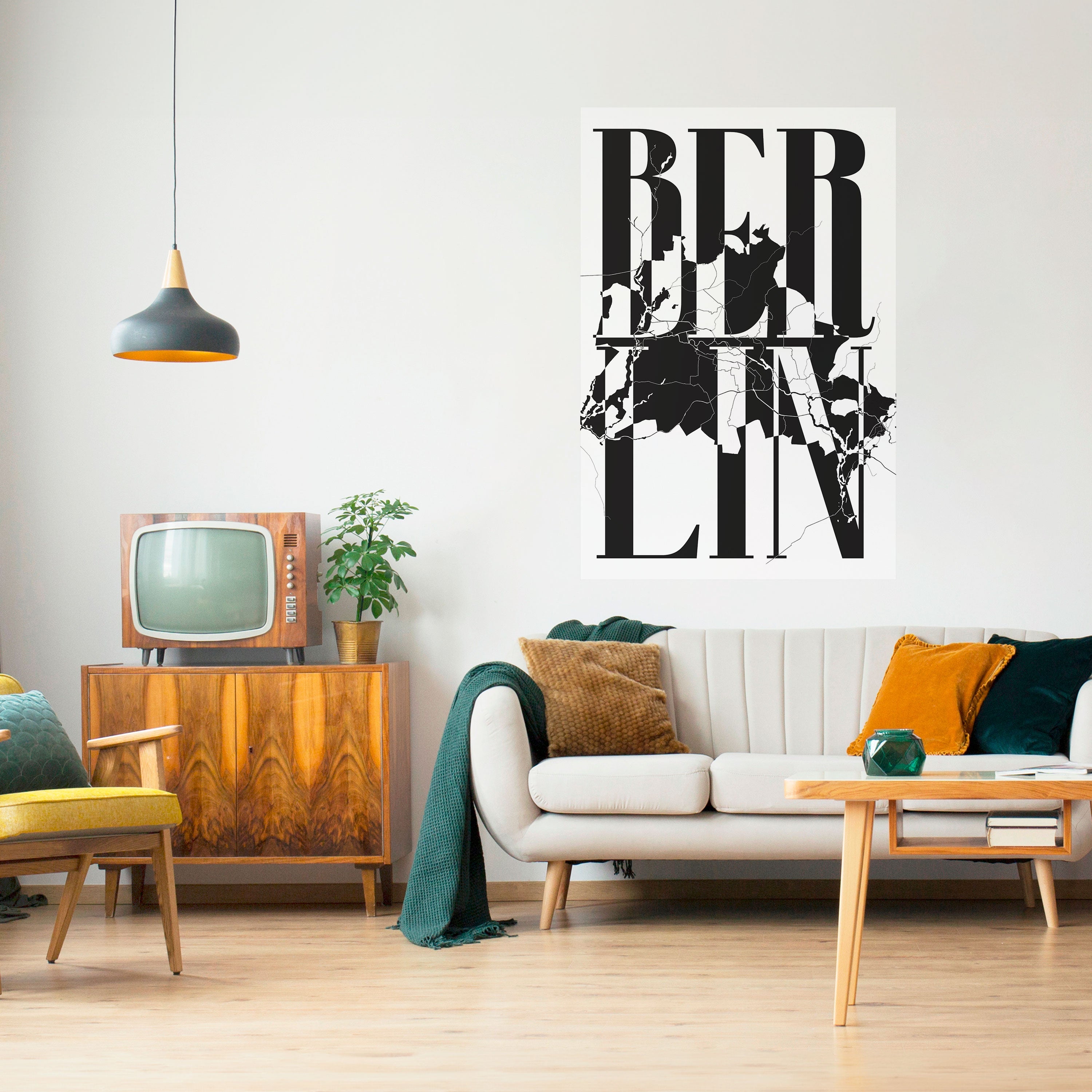 BOLD HORIZONS OF BERLIN Poster Vertical Autocolante