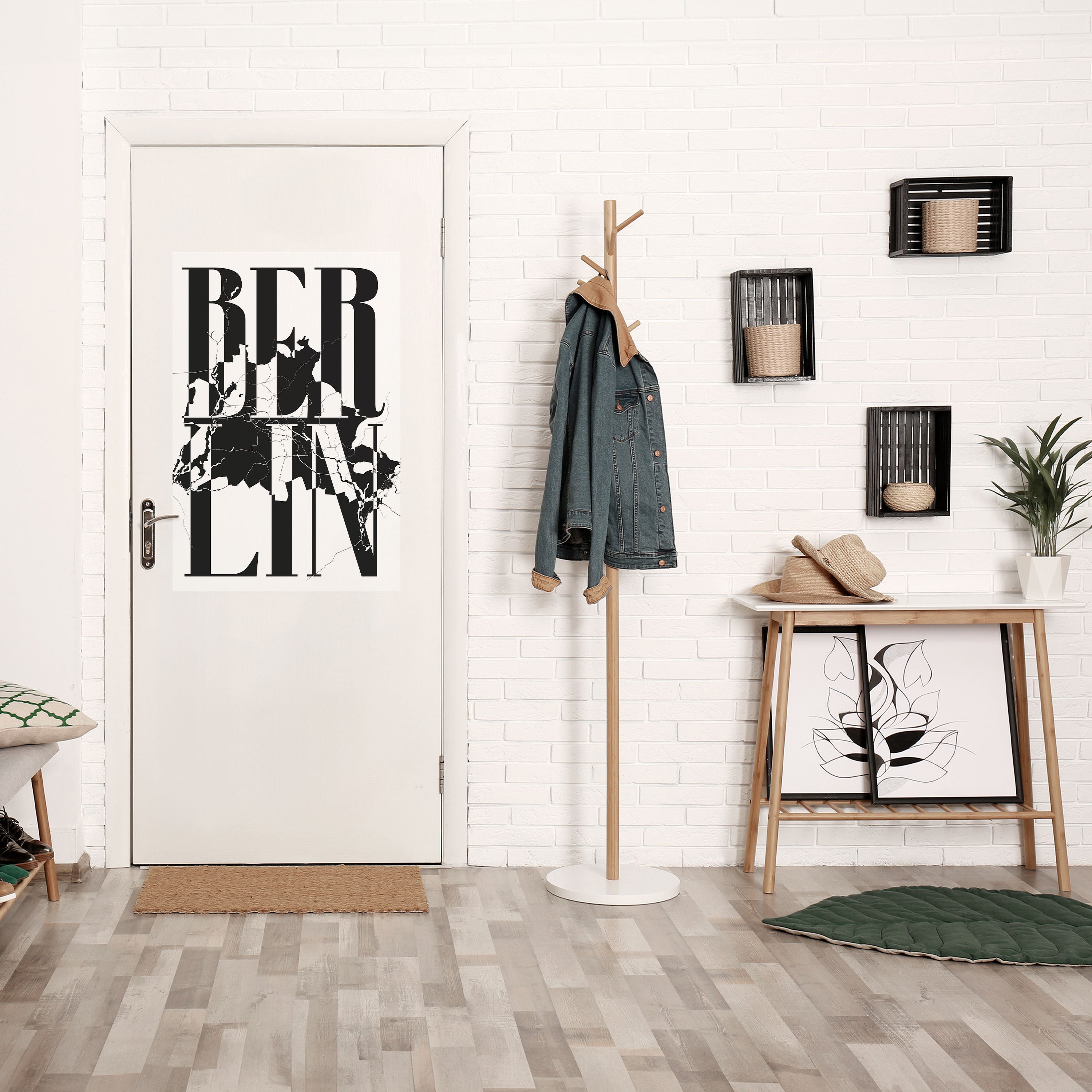 BOLD HORIZONS OF BERLIN Poster Vertical Autocolante