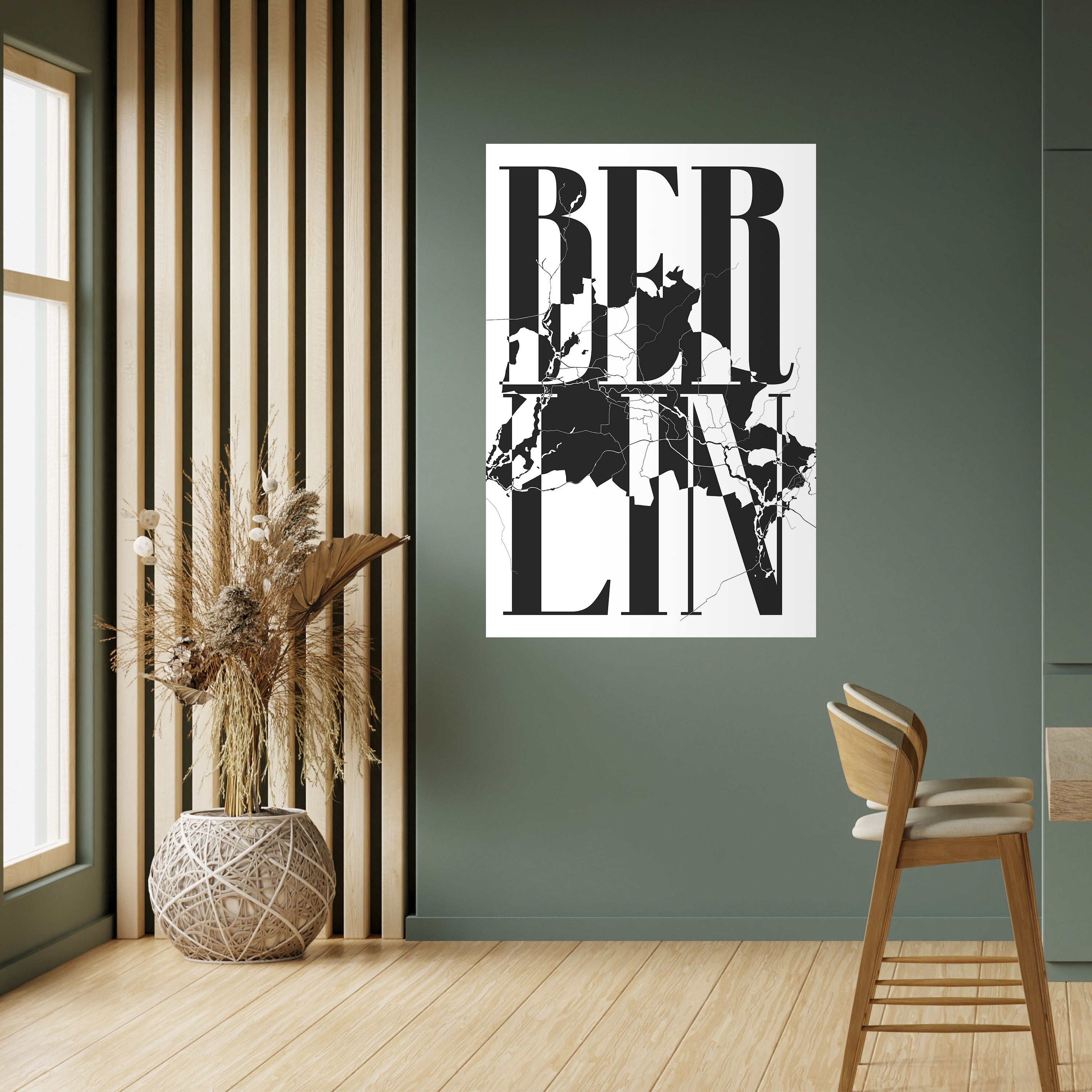 BOLD HORIZONS OF BERLIN Poster Vertical Autocolante