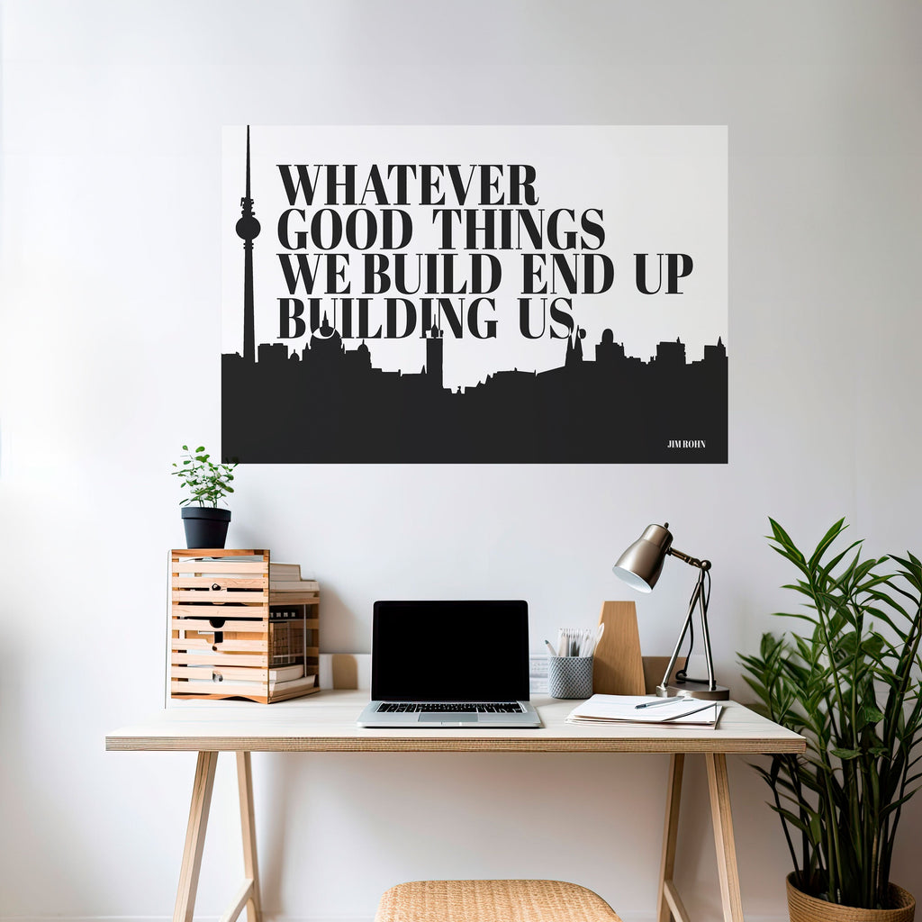 BUILDING OUR LEGACY Peel and Stick Horizontal Poster