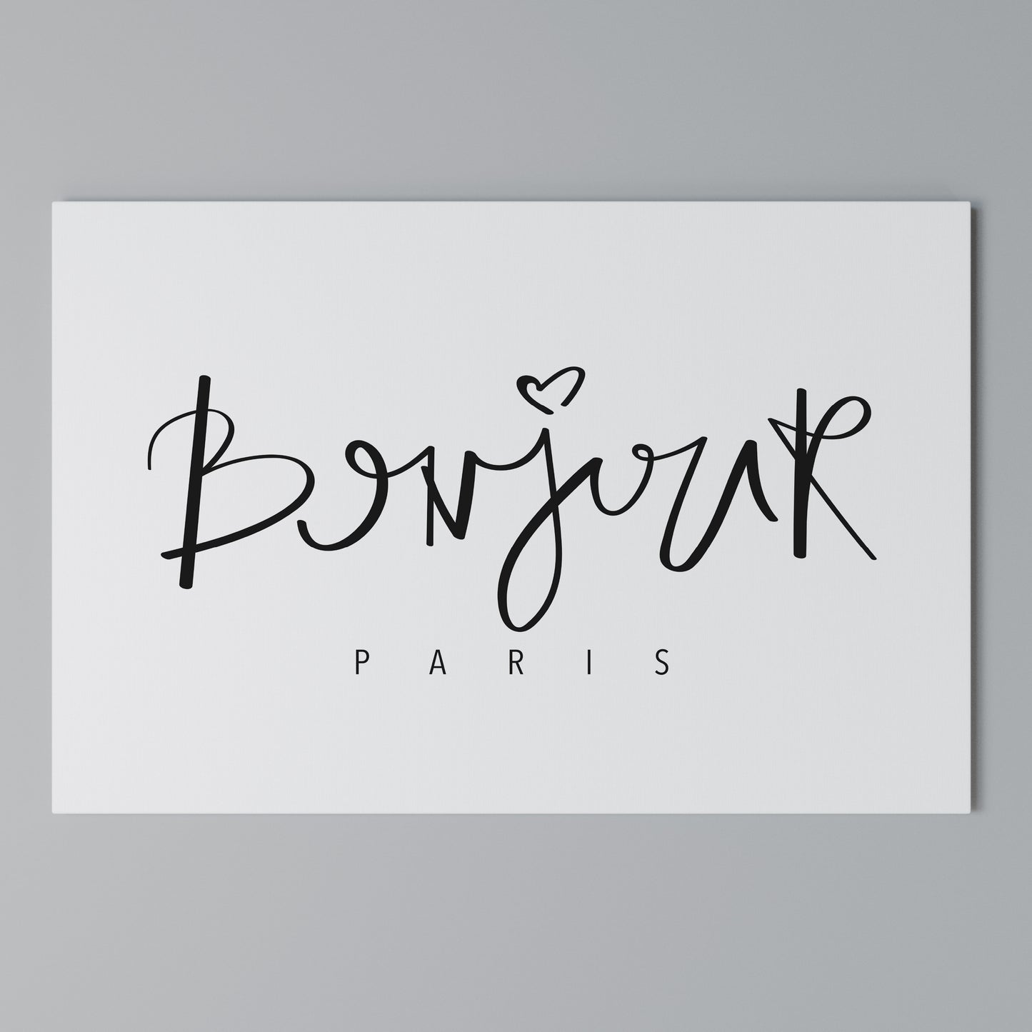 BONJOUR LOVE Horizontal Canvas Print