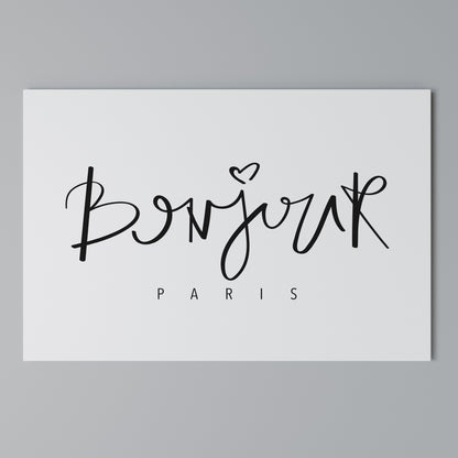 BONJOUR LOVE Horizontal Canvas Print
