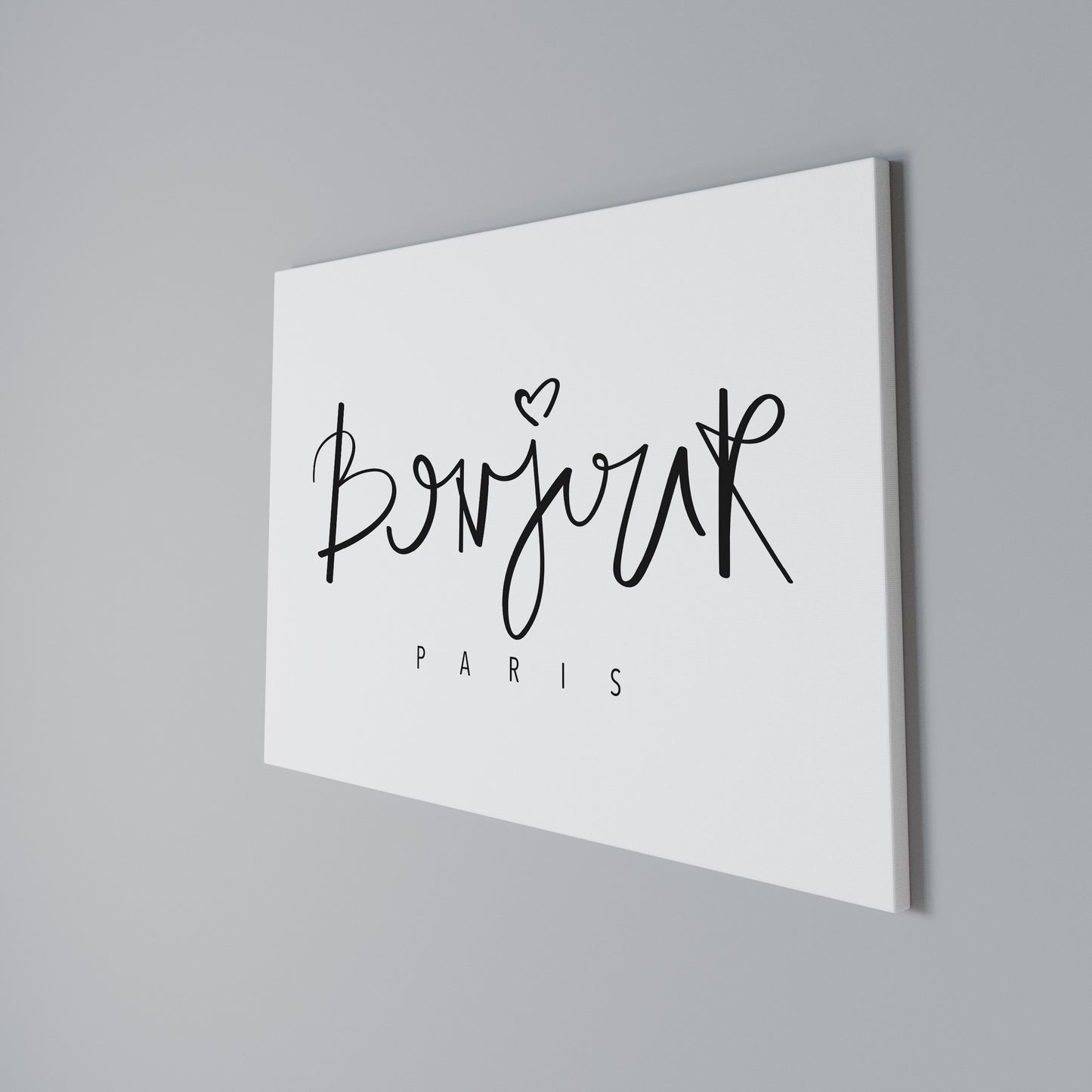 BONJOUR LOVE Horizontal Canvas Print