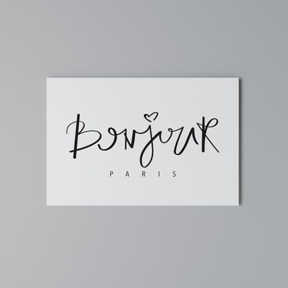 BONJOUR LOVE Horizontal Canvas Print