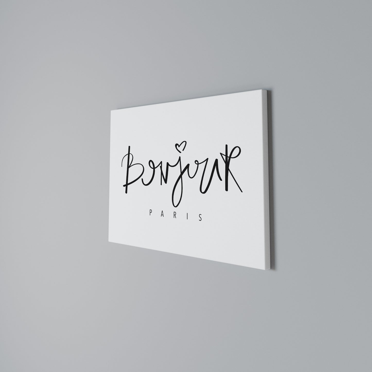 BONJOUR LOVE Horizontal Canvas Print
