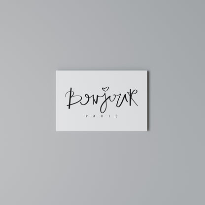 BONJOUR LOVE Horizontal Canvas Print