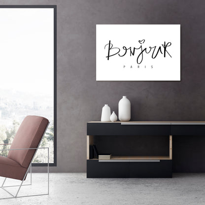 BONJOUR LOVE Horizontal Canvas Print