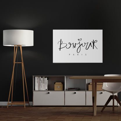 BONJOUR LOVE Horizontal Canvas Print