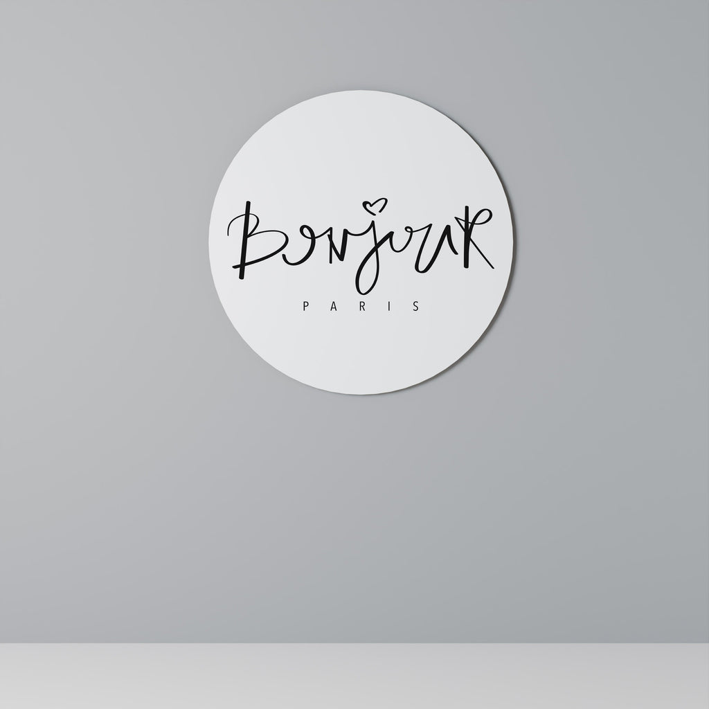 BONJOUR LOVE Round Wall Art