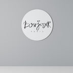 BONJOUR LOVE Round Wall Art
