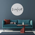 BONJOUR LOVE Round Wall Art