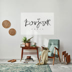 BONJOUR LOVE Peel and Stick Horizontal Poster
