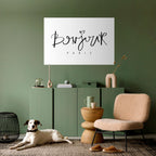 BONJOUR LOVE Peel and Stick Horizontal Poster