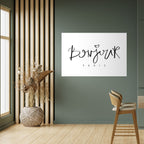BONJOUR LOVE Peel and Stick Horizontal Poster