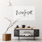 BONJOUR LOVE Peel and Stick Horizontal Poster