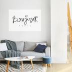 BONJOUR LOVE Peel and Stick Horizontal Poster