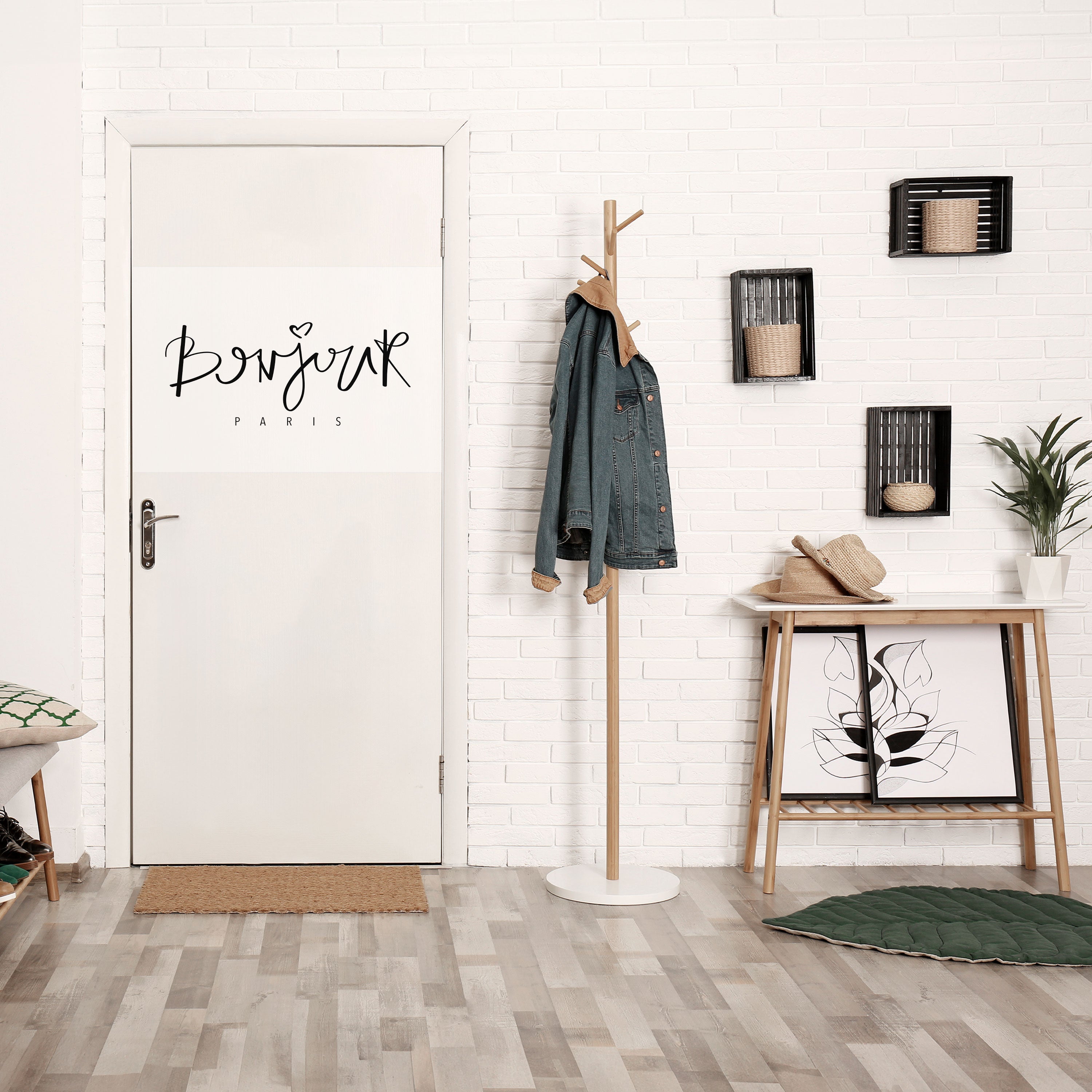 BONJOUR LOVE Peel and Stick Horizontal Poster