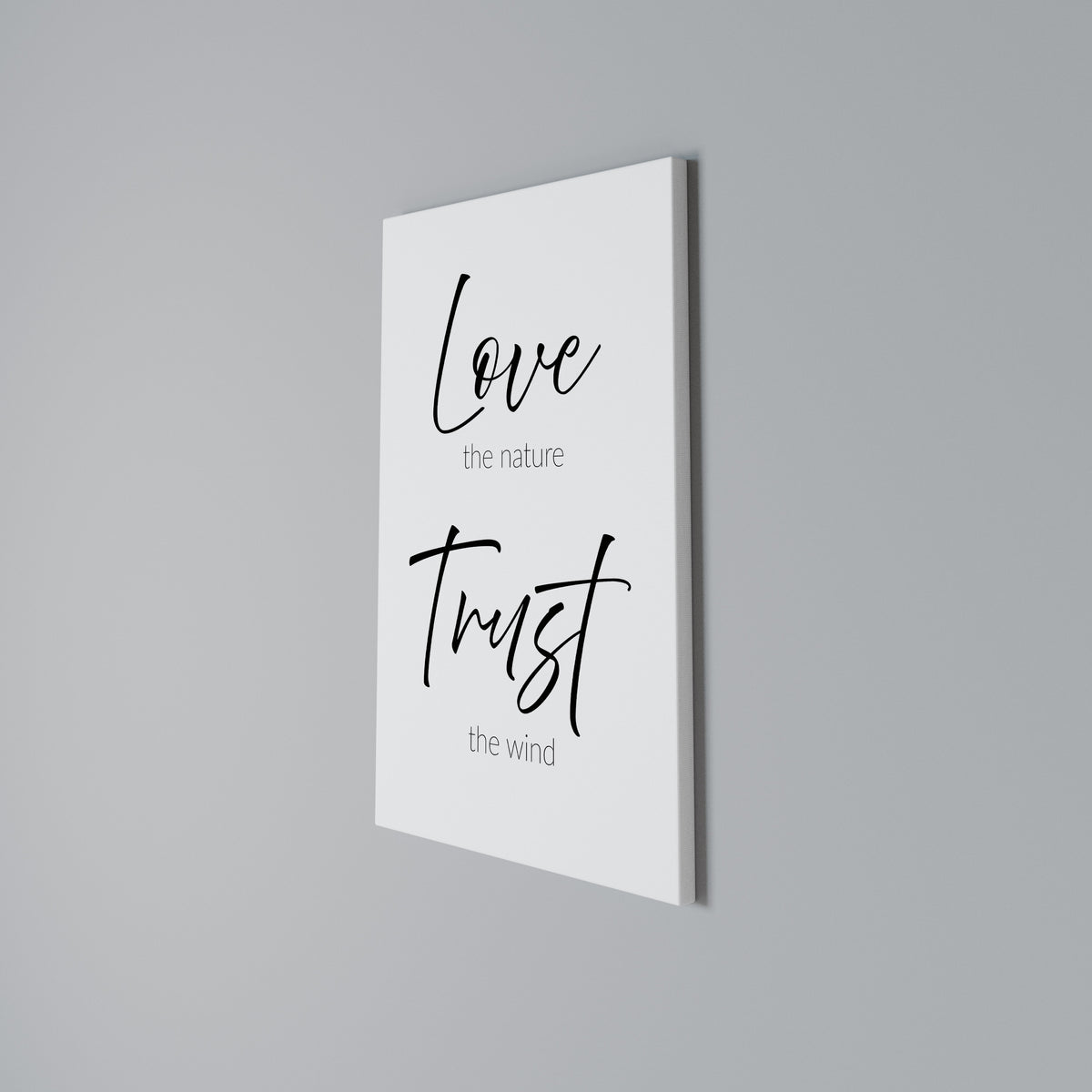BREEZY BELIEFS Quadro em tela vertical