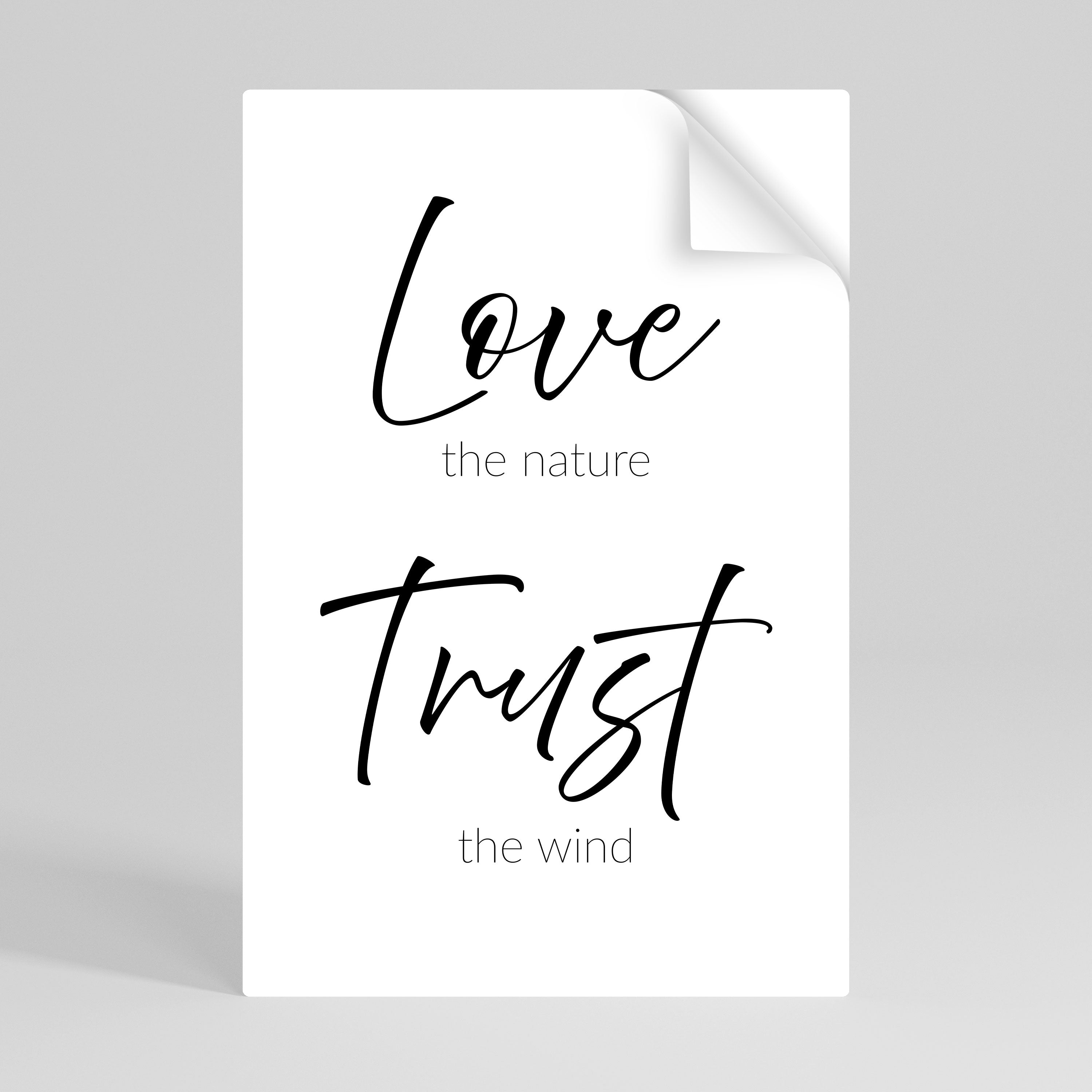 BREEZY BELIEFS Poster Vertical Autocolante