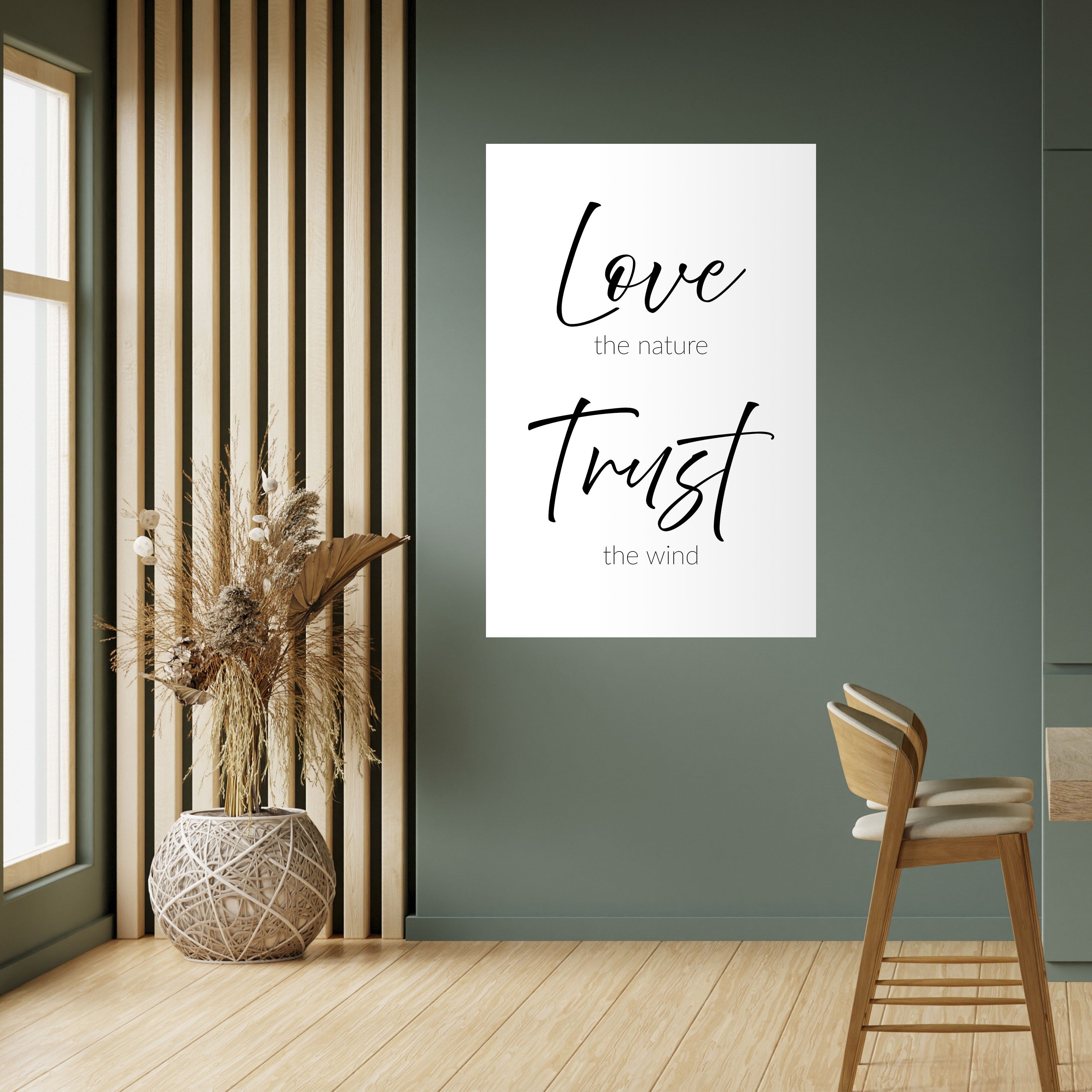 BREEZY BELIEFS Peel and Stick Vertical Poster