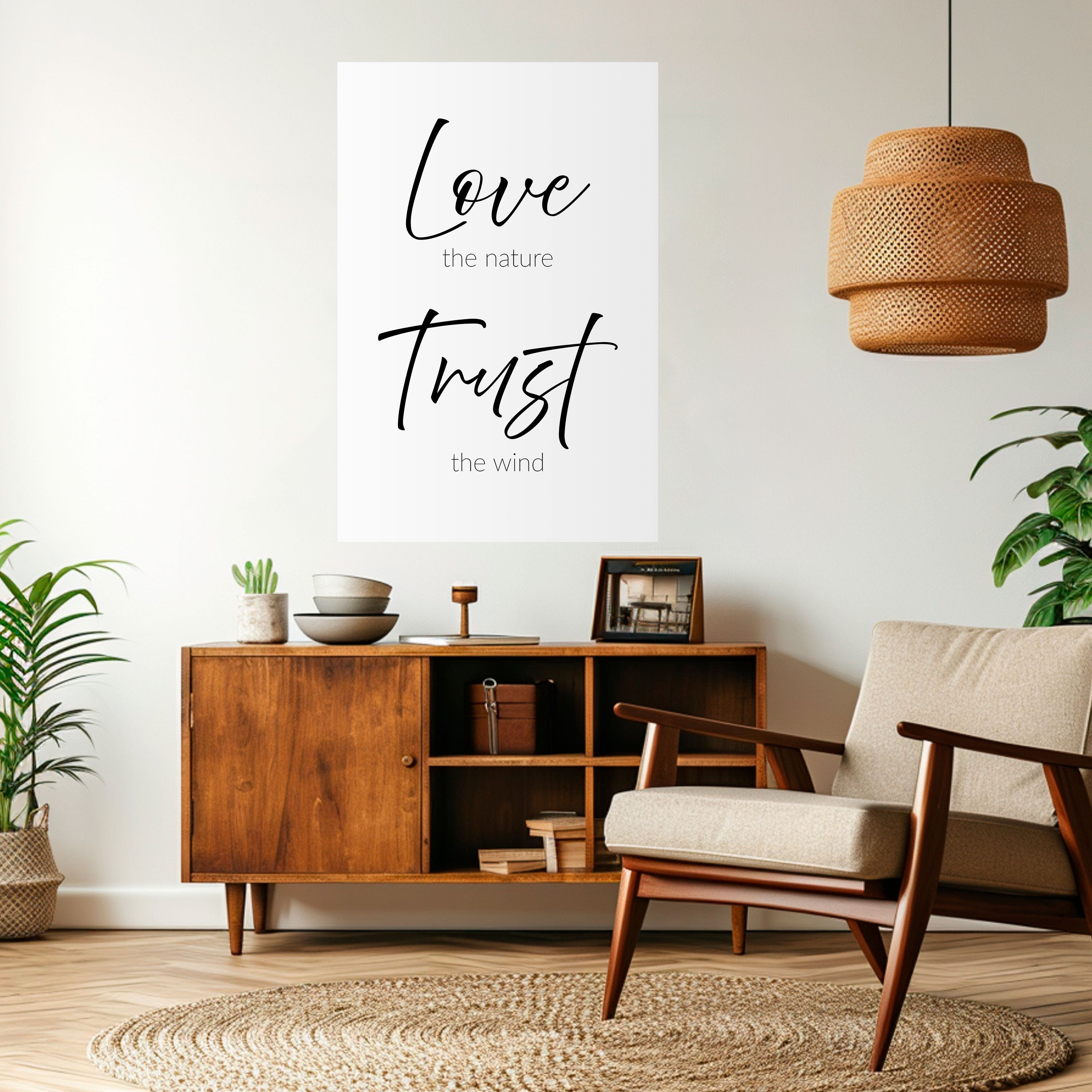 BREEZY BELIEFS Poster Vertical Autocolante