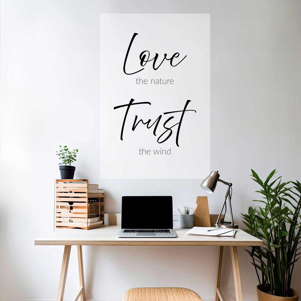 BREEZY BELIEFS Peel and Stick Vertical Poster