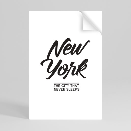 AWAKE IN NYC Póster Autocolante Vertical