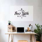 NEW YORK HEARTBEAT Peel and Stick Horizontal Poster