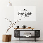 NEW YORK HEARTBEAT Peel and Stick Horizontal Poster