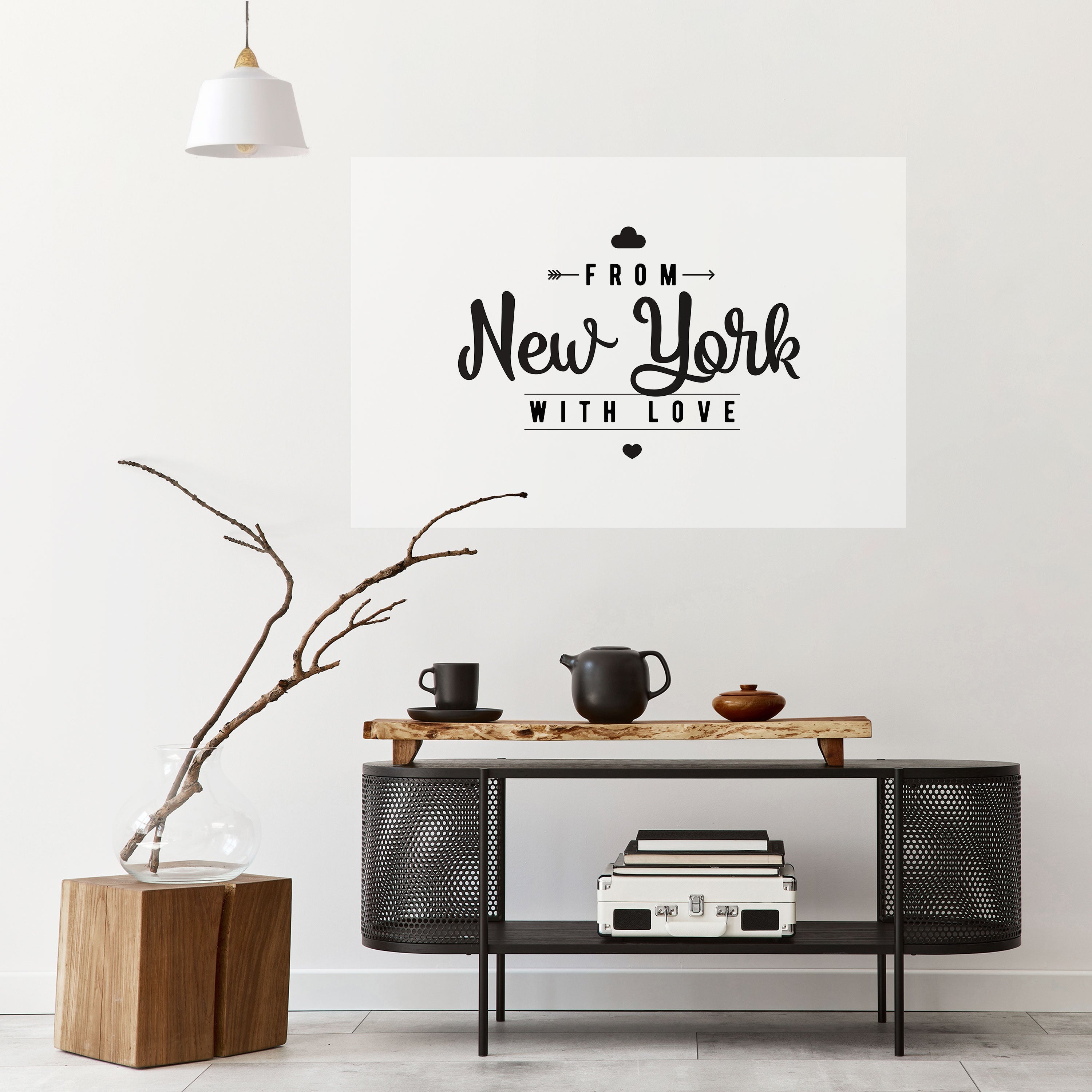 NEW YORK HEARTBEAT Peel and Stick Horizontal Poster