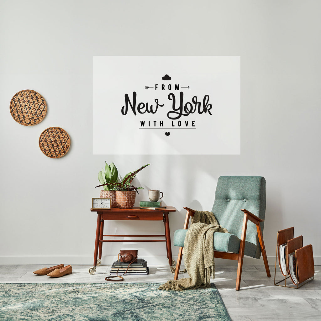 NEW YORK HEARTBEAT Peel and Stick Horizontal Poster