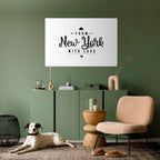 NEW YORK HEARTBEAT Peel and Stick Horizontal Poster