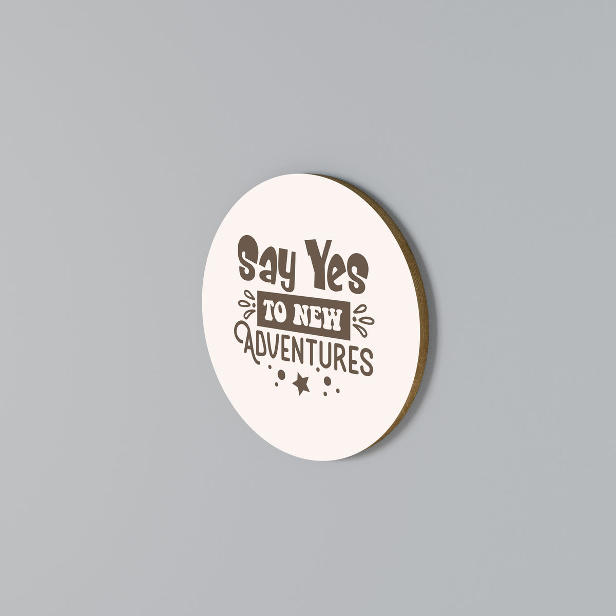 ADVENTURE AWAITS YOU Arte de Parede Redonda